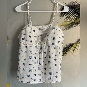 No Boundaries White Tie Front Camisole